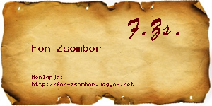 Fon Zsombor névjegykártya